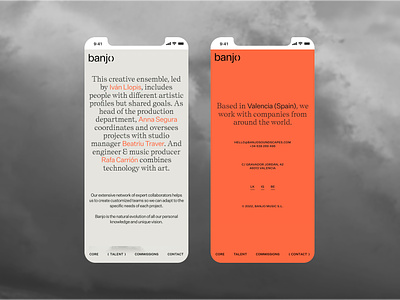 Banjo Soundscape Web. animation design interaction logo typography ui ui design web
