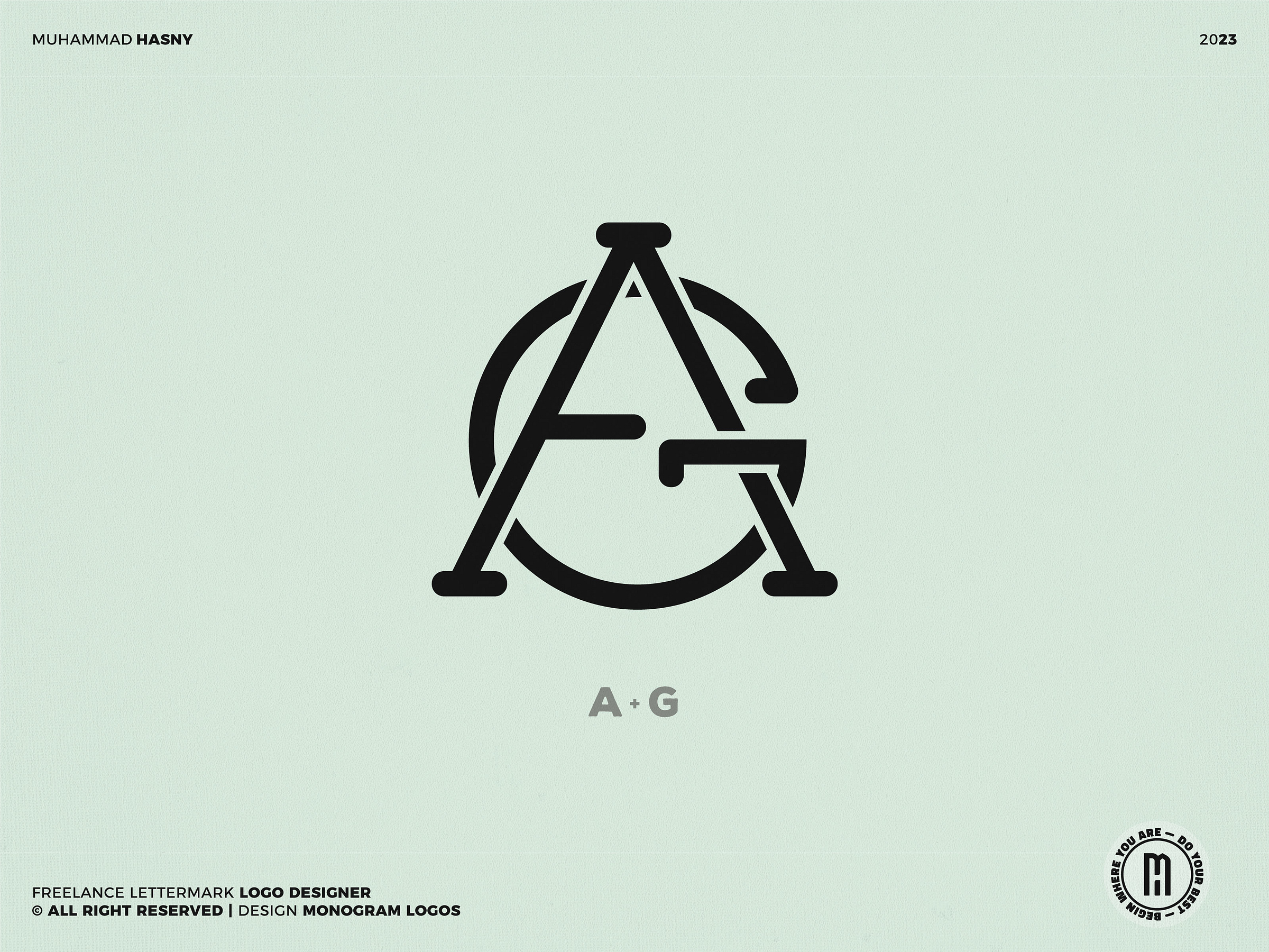 AG Monogram - Concept by Muhammad Hasny on Dribbble