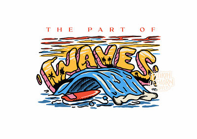 The Part of Waves / Hand-drawn Illustration branding design graphic design hand drawn illustration illustrator logo typography vector