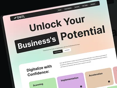 Digital Transformation Agency Landing agency design digital ui ux web design webdesign