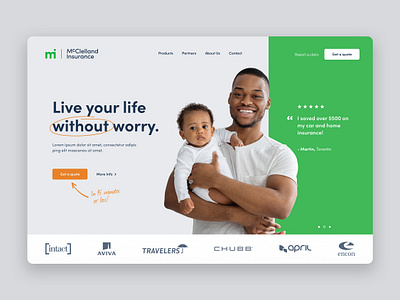 Insurance Broker Homepage broker clean insurance professional ui web design website