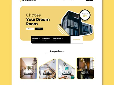 Landing Page House Dream app branding design graphic design illustration logo typography ui ux vector