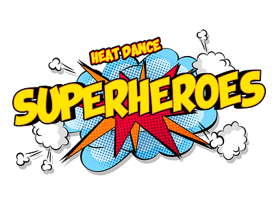 Heat Dance Superheroes Logo branding brochure design flyer flyer design graphic design illustration logo ui vector