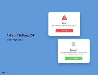 Daily UI 011 :: Flash Message app design figma ui