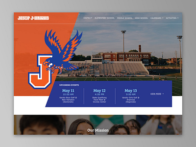 School District Homepage branding design graphic design ui ux