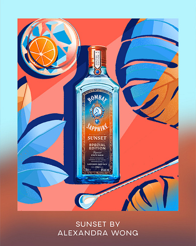 Bombay Sapphire - Stir Creativity brand illustration branding digital illustration digital painting editorial illustration illustration photoshop illustration poster art