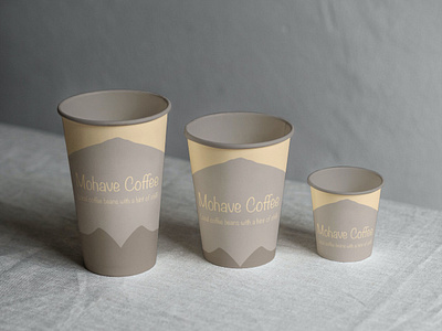 Coffee Cup label - Mohave Coffee Company branding graphic design logo packaging design portfolio