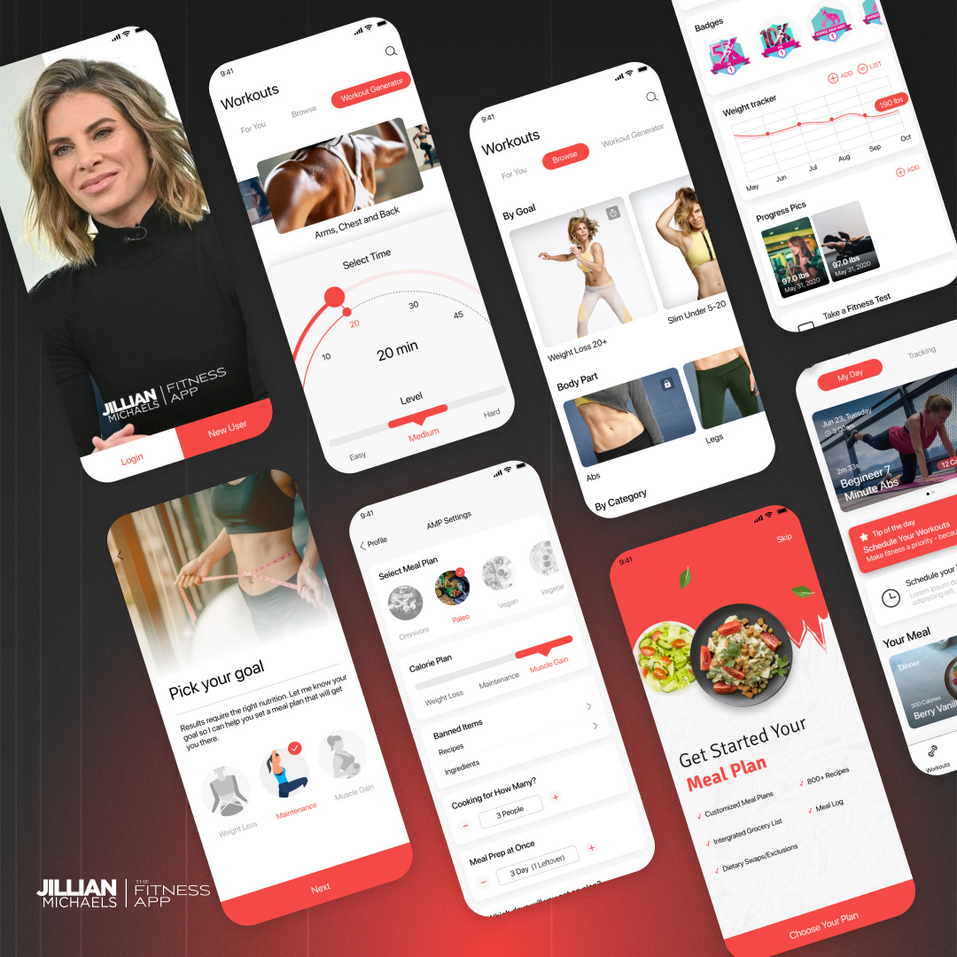 Jillian Michaels | The Fitness App design interaction mobile app design ui ux