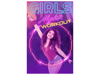 Girls Night Workout branding brochure design flyer flyer design graphic design illustration logo poster poster design ui vector