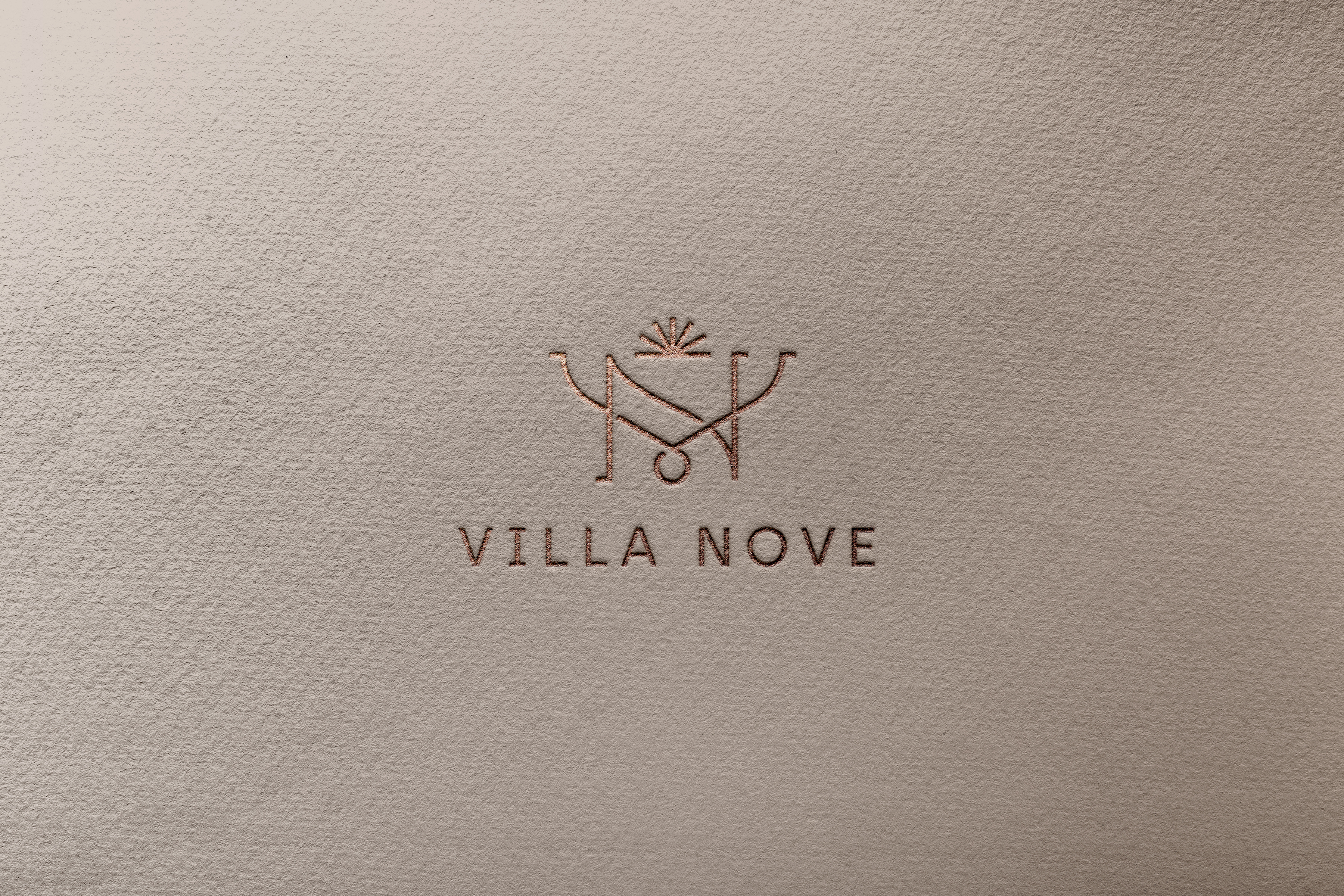 Villa Nove brand brand identity branding design hotel branding housing icon logo luxury homes luxury villas mark real estate symbol typography villa