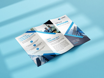 Tri-Fold Business Brochure branding brochure clean company profile corporate creative design graphic design informational logo minimalist modern portfolio stationery template trendy ui