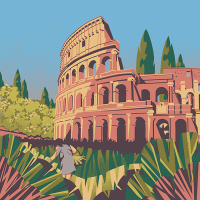 1950's Rome digital illustration digital painting editorial illustration illustration lifestyle illustration photoshop illustration poster art travel illustration