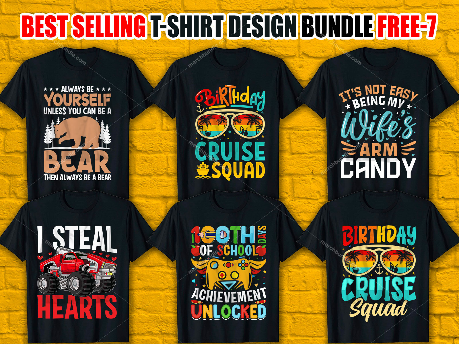 Best Selling T Shirt Design Bundle Free Download By Ruku Moni On