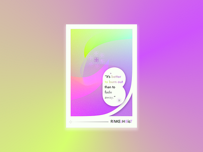 Burn out > Fade away 100 days burn out community design dribbble fade away figma gradient illustration poster shot ui