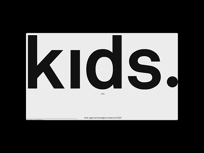 Kids Agency Web. animation design interaction logo typography ui ui design web