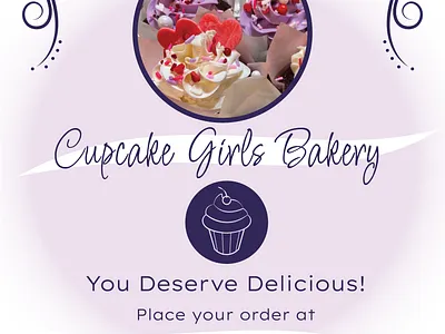Cupcake Girls Bakery Flyer Design design graphic design illustration vector