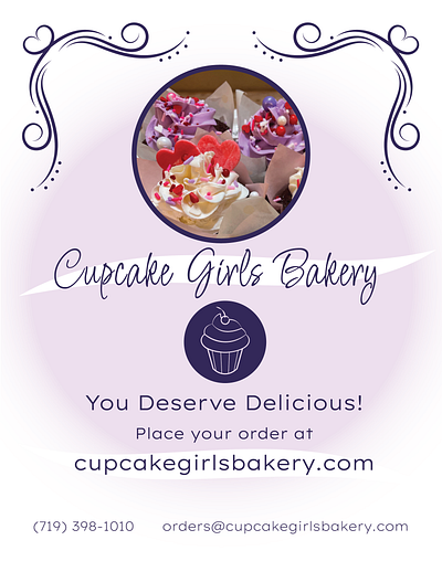 Cupcake Girls Bakery Flyer Design design graphic design illustration vector