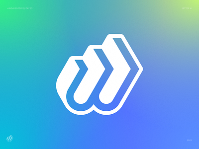 W for Way up. 36 Days of Type. Day 23 barchart blockchain branding career data gradient icon identity lettering logo logotype mark marketing marketplace saas steps tech unused w logo way