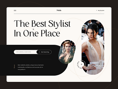 Stylist Seacher beauty concept design fashion moda redroad stars style stylist ui ux uxuidesign webdesign website