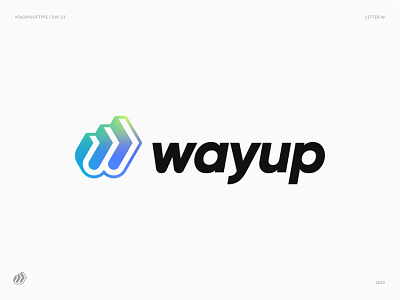 Letter W - Way up. 36 Days of Type. Day 23 36 days of type agency barchart blockchain branding gradient growth hologram icon identity lettering logo marketing performance promotion sign steps sticker type typography