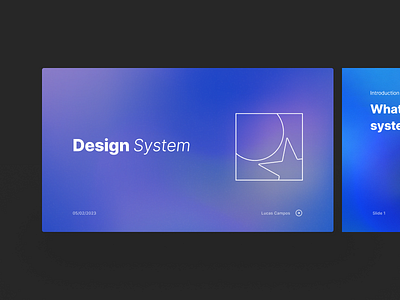 Design System - Presentation Slides designsystem presentation ui