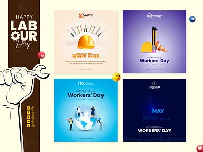 International Labour Day Creative | May Day branding creative work workers