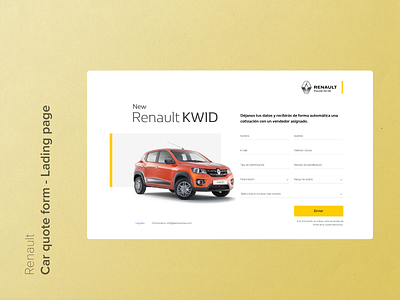 Car quote form - Landing page branding design interface ui uidesign uiux ux