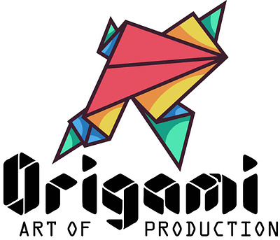 Origami logo graphic design logo