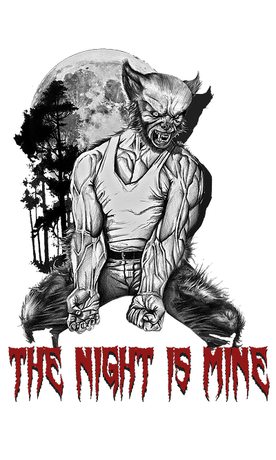 Werewolf design draw graphic design