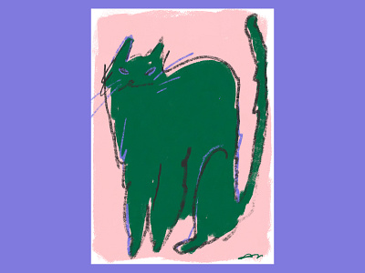 Cactus Cat cat cats dawing digital drawing digitalart digitalpainting greecat green illustration illustration artist illustrationcat illustrator painting pet photoshop