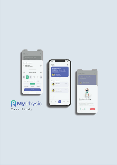 MyPhysio App Case Study app ui ux