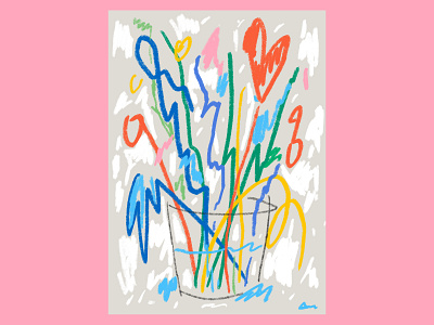 Color in Vase II — Illustration abstract art art color design digital drawing digital painting digitalart drawing expression expressionism flowers flowers illustration flowers in vase illustration illustrator painting spring