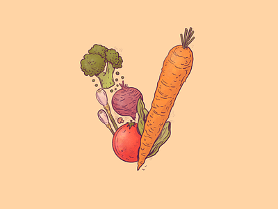 36 Days of Type: Vegetables 36 days of type art carrot design drawing food greens illustration onions tomato vegetables verduras zanahoria