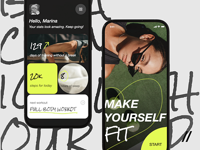 Fitness Mobile IOS App android animation app app interaction dashboard design fitness ios mobile mobile app mobile ui motion online progress sport track tracker training ui ux