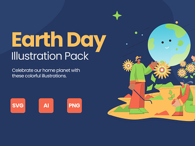 Earth Day Illustration Pack by Pixel True character graphic design graphics illustration vector vector illustration