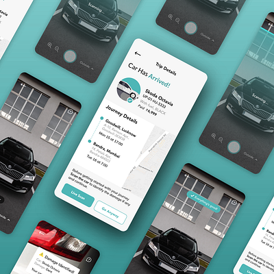 AI Car Damage Scanning App app design ui ui design ux