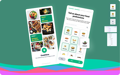 FreshFridge 100 day ui challenge app cooking app creative design ideas ui ux