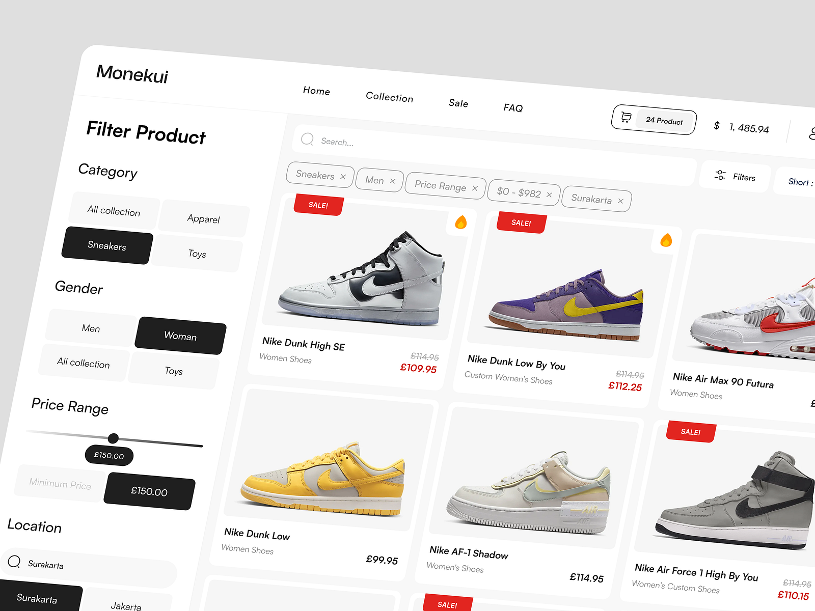 Monekui - Fashion Dashboard by Momon for Hatypo Studio on Dribbble