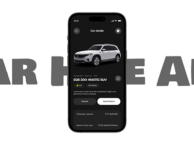 Car Hire app concept car car hire dark design figma hire hiring mobile app service service hire ui ui design vehicle