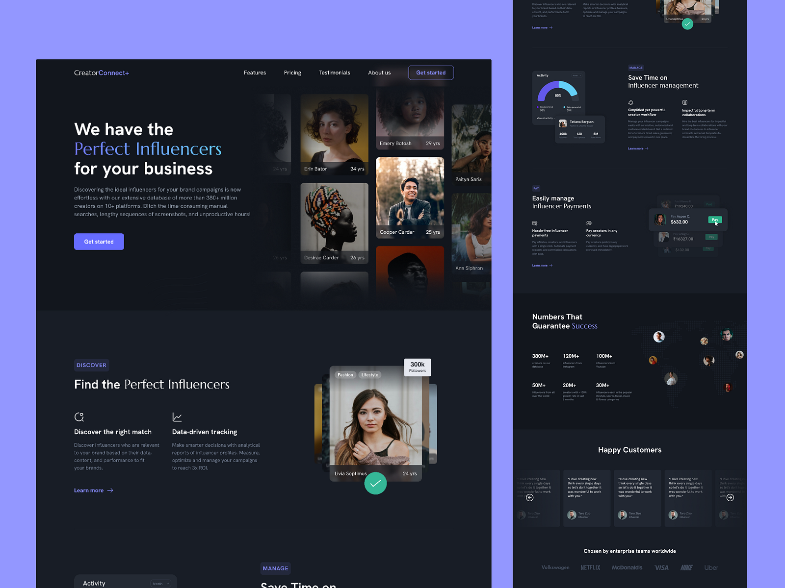 Influencer Marketing Website By Ishani Sharma On Dribbble