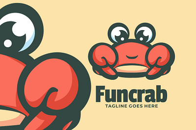 Funcrab animal branding cute mascot design graphic design illustration logo vector
