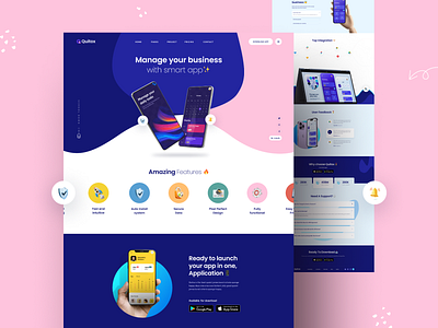 Quitox - app landing page design