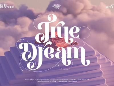 True Dream | Stylistic Display Font calligraphy display display font font font family fonts hand lettering handlettering lettering logo sans serif sans serif font sans serif typeface script serif serif font type typedesign typeface typography