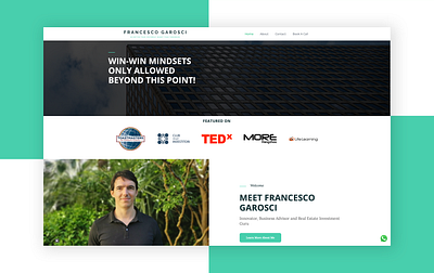 Introducing Francesco Garosci's Modern and Sleek Landing Page design landing page design logo design ui ux visual design web design
