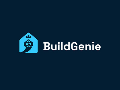 Build Genie brand identity branding build builder building construction design designer designs genie genie logo home house logo identity logo logodesigner logos mark real estate vector