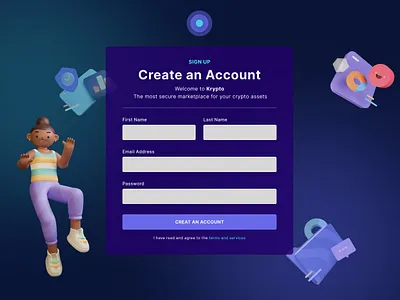 Sign up & login page figma form log in sign up signin signup ui ui design web design
