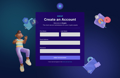 Sign up & login page figma form log in sign up signin signup ui ui design web design