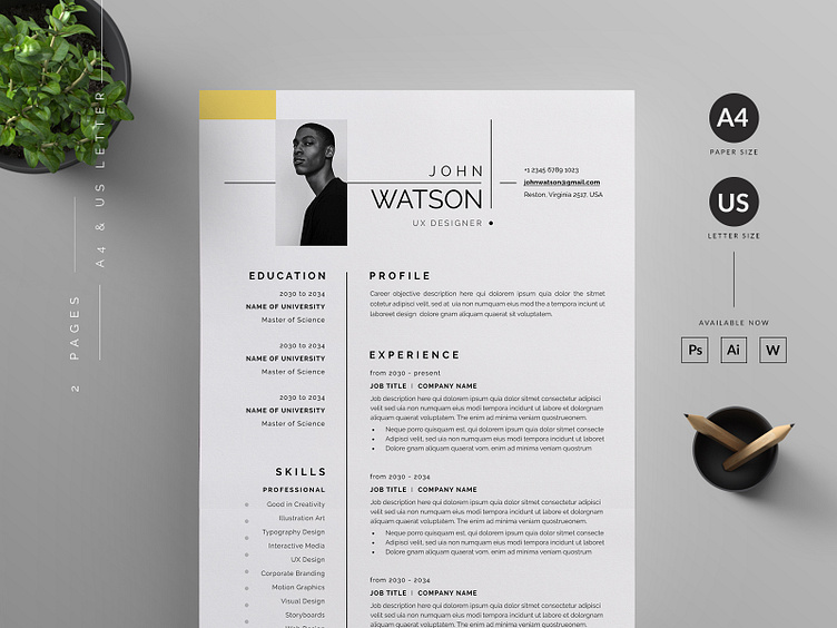 Resume/CV by Reuix Studio on Dribbble