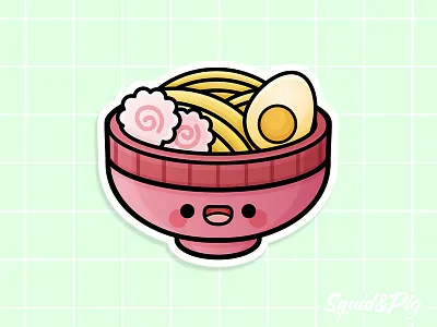 Ramen Sticker - Super-Cute Kawaii Sticker Book book chibi cute editorial food icon illustration japan kawaii ramen sticker sticker book vector