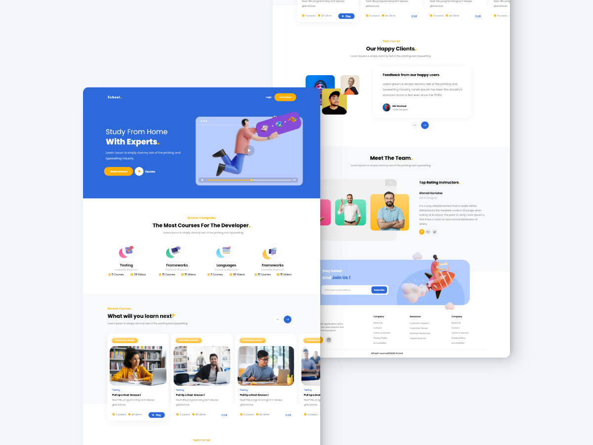 Academy Website app design graphic design typography ui ux